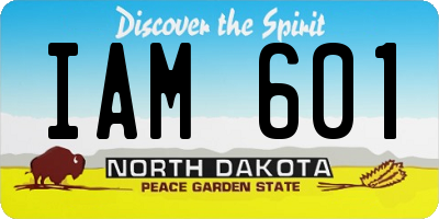 ND license plate IAM601