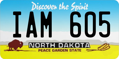 ND license plate IAM605