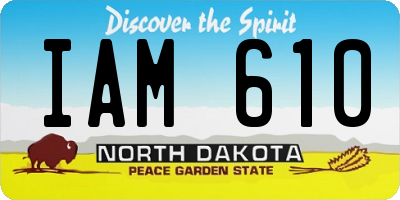 ND license plate IAM610