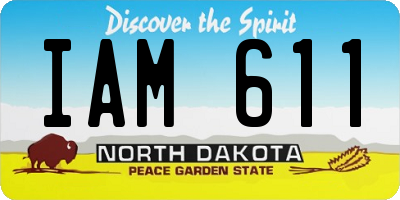 ND license plate IAM611