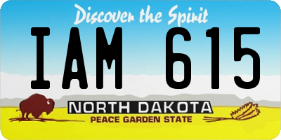 ND license plate IAM615