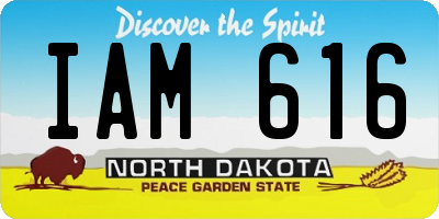 ND license plate IAM616