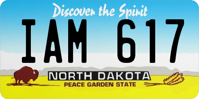 ND license plate IAM617