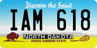 ND license plate IAM618