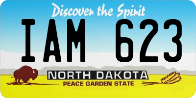 ND license plate IAM623