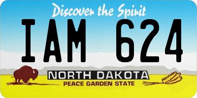 ND license plate IAM624