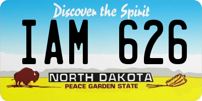 ND license plate IAM626