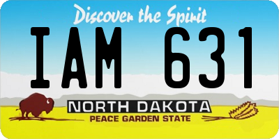 ND license plate IAM631