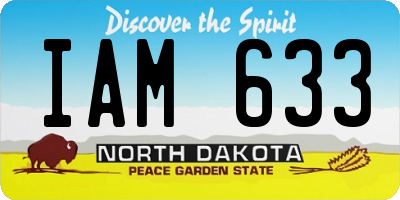 ND license plate IAM633