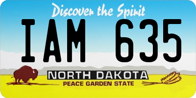 ND license plate IAM635
