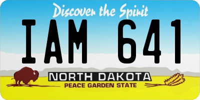 ND license plate IAM641