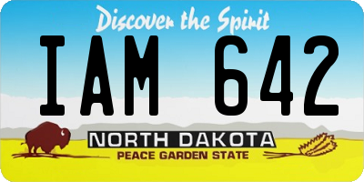 ND license plate IAM642