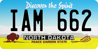 ND license plate IAM662
