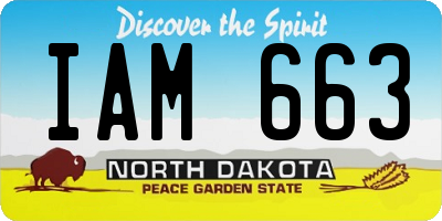 ND license plate IAM663
