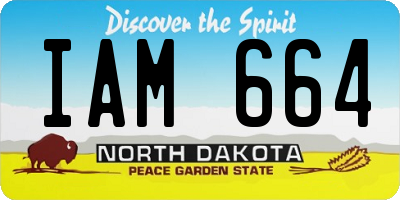 ND license plate IAM664