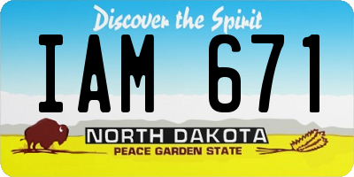 ND license plate IAM671