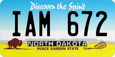 ND license plate IAM672