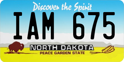 ND license plate IAM675