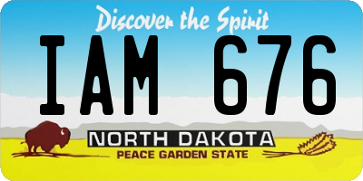 ND license plate IAM676
