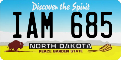 ND license plate IAM685