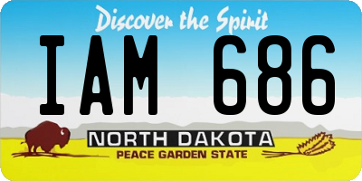 ND license plate IAM686