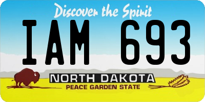 ND license plate IAM693