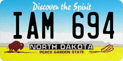 ND license plate IAM694