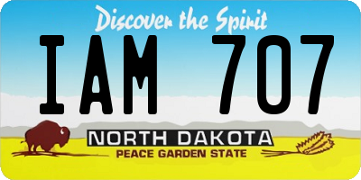 ND license plate IAM707