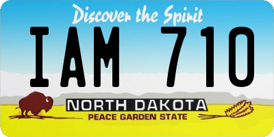 ND license plate IAM710