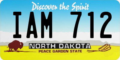 ND license plate IAM712