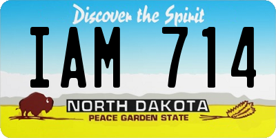 ND license plate IAM714