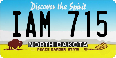 ND license plate IAM715