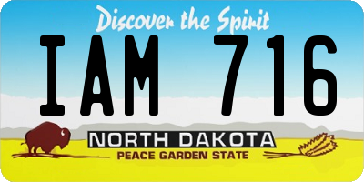 ND license plate IAM716