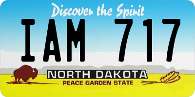 ND license plate IAM717