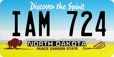 ND license plate IAM724