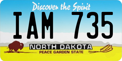 ND license plate IAM735