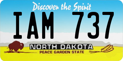 ND license plate IAM737