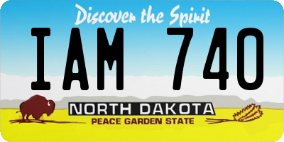 ND license plate IAM740