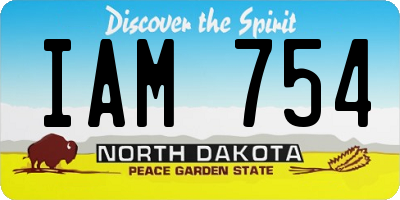 ND license plate IAM754