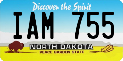 ND license plate IAM755