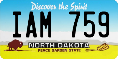 ND license plate IAM759