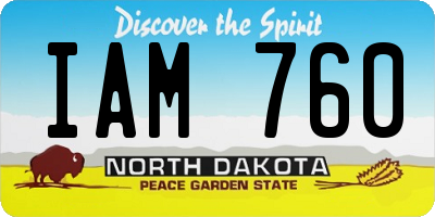 ND license plate IAM760