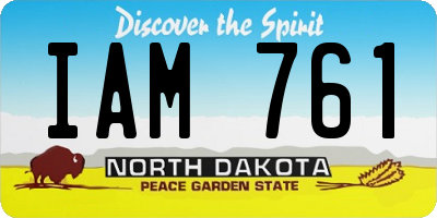 ND license plate IAM761