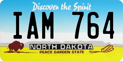 ND license plate IAM764