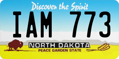 ND license plate IAM773