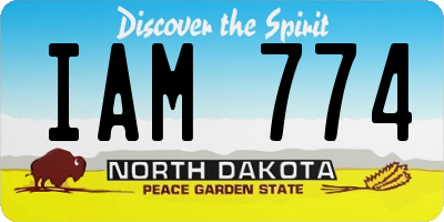 ND license plate IAM774