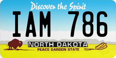 ND license plate IAM786
