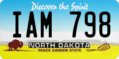 ND license plate IAM798
