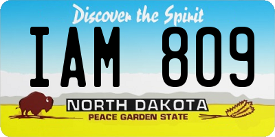ND license plate IAM809