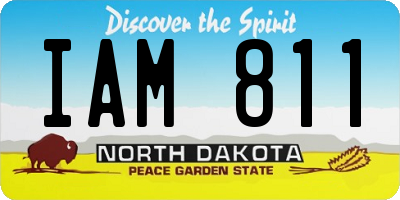 ND license plate IAM811
